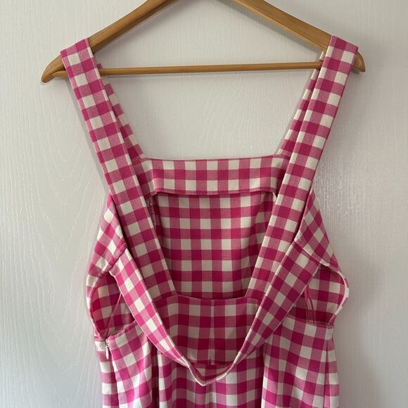 Finders Keepers Pink Gingham Gigi Midi Dress Size 6 - Picture 7 of 9